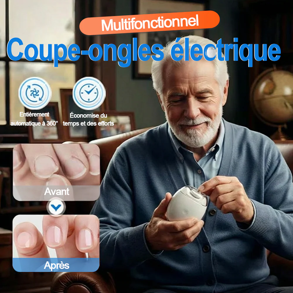 🔥 50% DE RÉDUCTION ! ✨ Ponceuse à Ongles Auto - 3 Vitesses Réglables, Silencieuse, LED Integrée pour Soin Précise -Remifa®