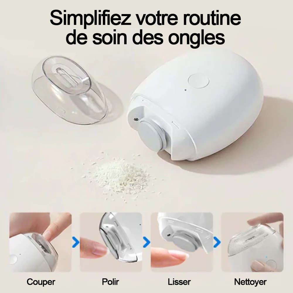 🔥 50% DE RÉDUCTION ! ✨ Ponceuse à Ongles Auto - 3 Vitesses Réglables, Silencieuse, LED Integrée pour Soin Précise -Remifa® - Image 6