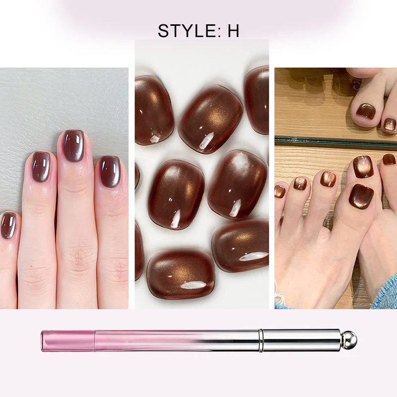 📢📢1 acheté, 1 offert !⏰Stylo gel « œil de chat » tout-en-un – Obtenez un effet « œil de chat » envoûtant en un seul trait ! Gel magnétique, brillance longue durée, la magie du salon de beauté chez vous. 🖤🌌 - Image 13