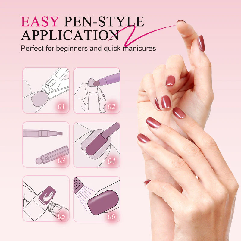 📢📢1 acheté, 1 offert !⏰Stylo gel « œil de chat » tout-en-un – Obtenez un effet « œil de chat » envoûtant en un seul trait ! Gel magnétique, brillance longue durée, la magie du salon de beauté chez vous. 🖤🌌 - Image 3