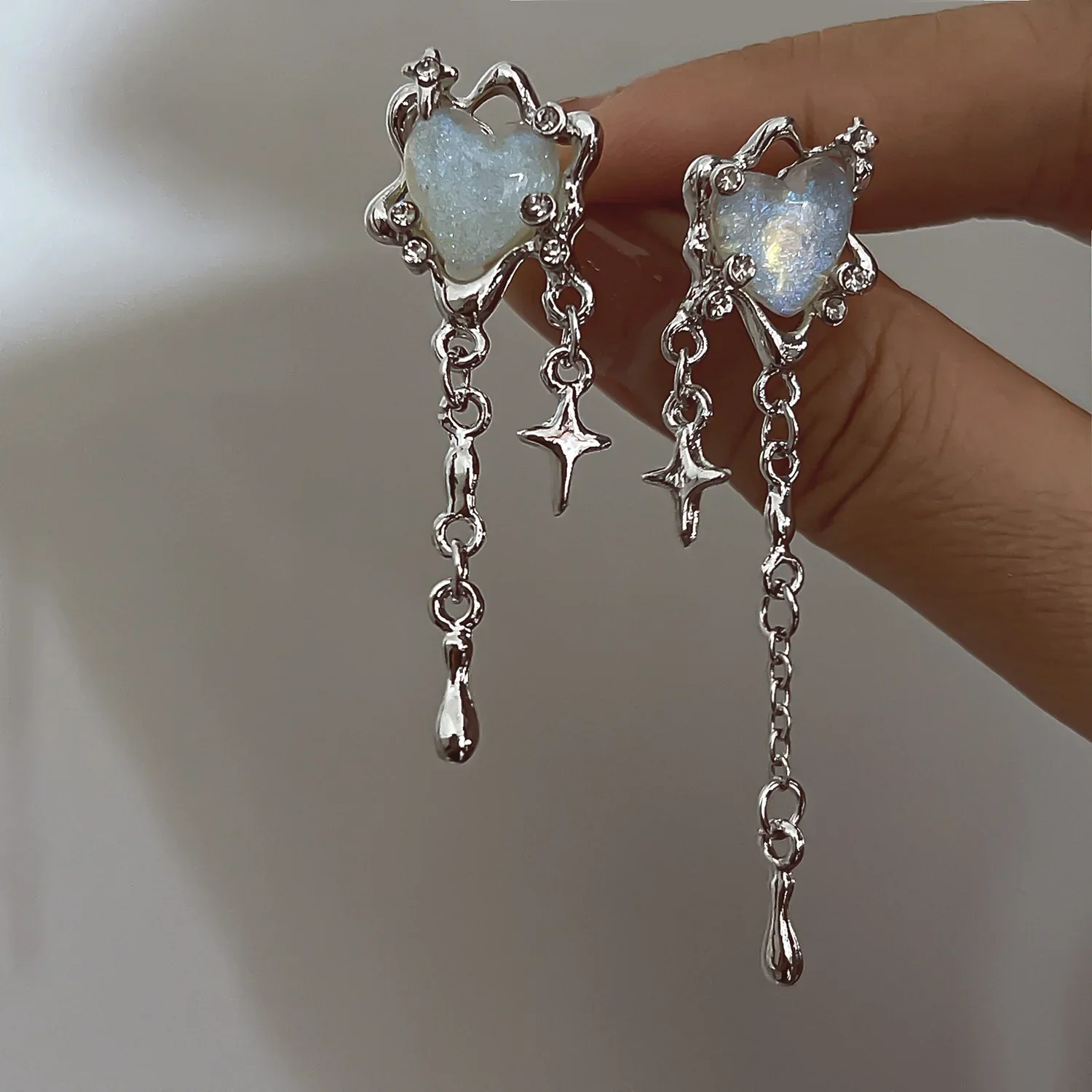 Y2K Irregular Liquid Earrings for Women Silver Color Hip-Hop Punk Fashion Geometric Earring Clip Girl 2024 Trendy Party Jewelry - Image 16